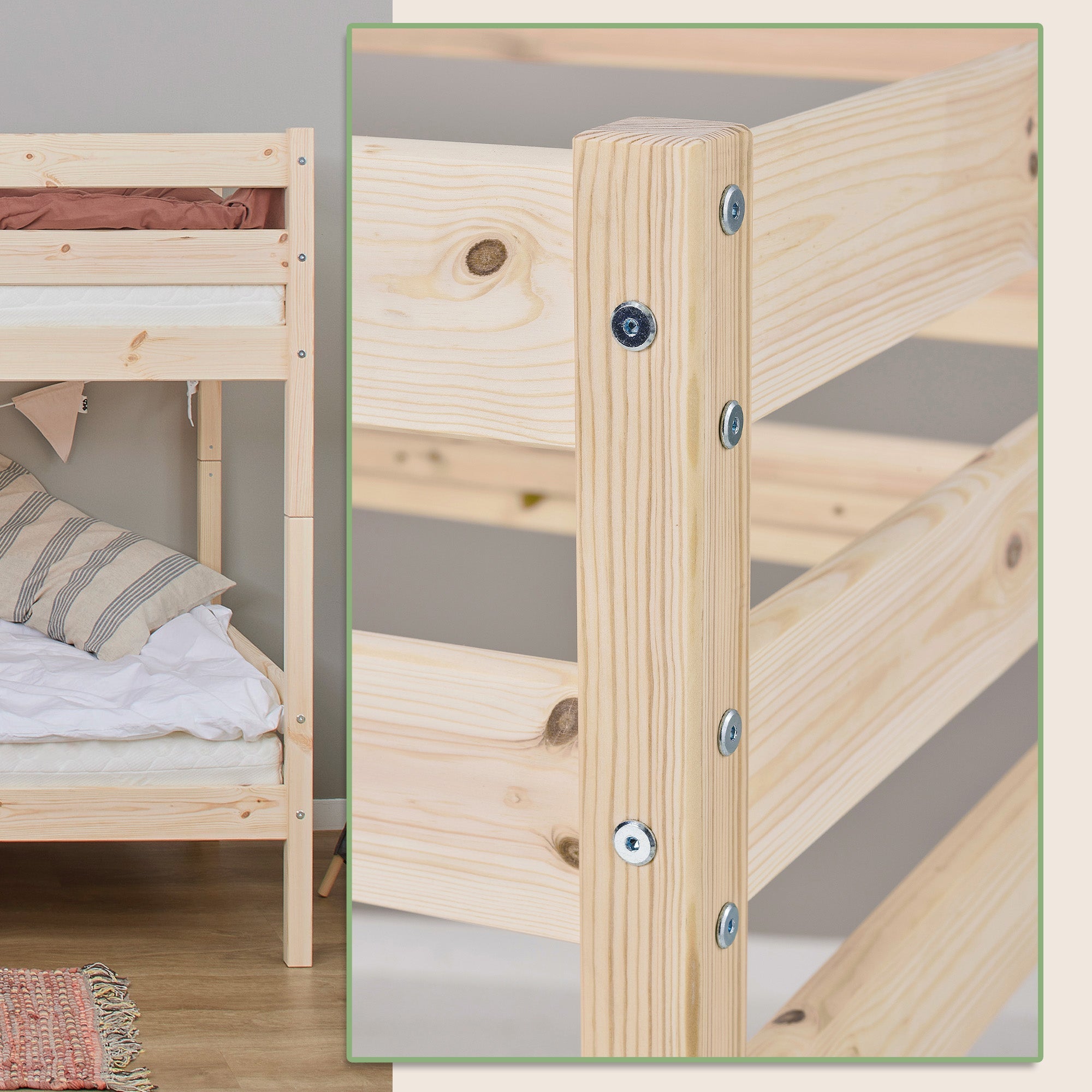 Hoppekids Shorty Bunkbed + Safety Rail