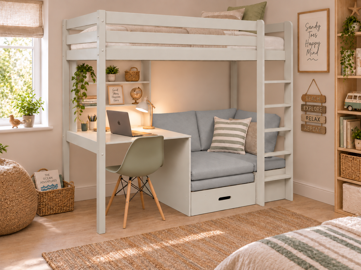 Hit Highsleeper in Cashmere with Silver Foamset
