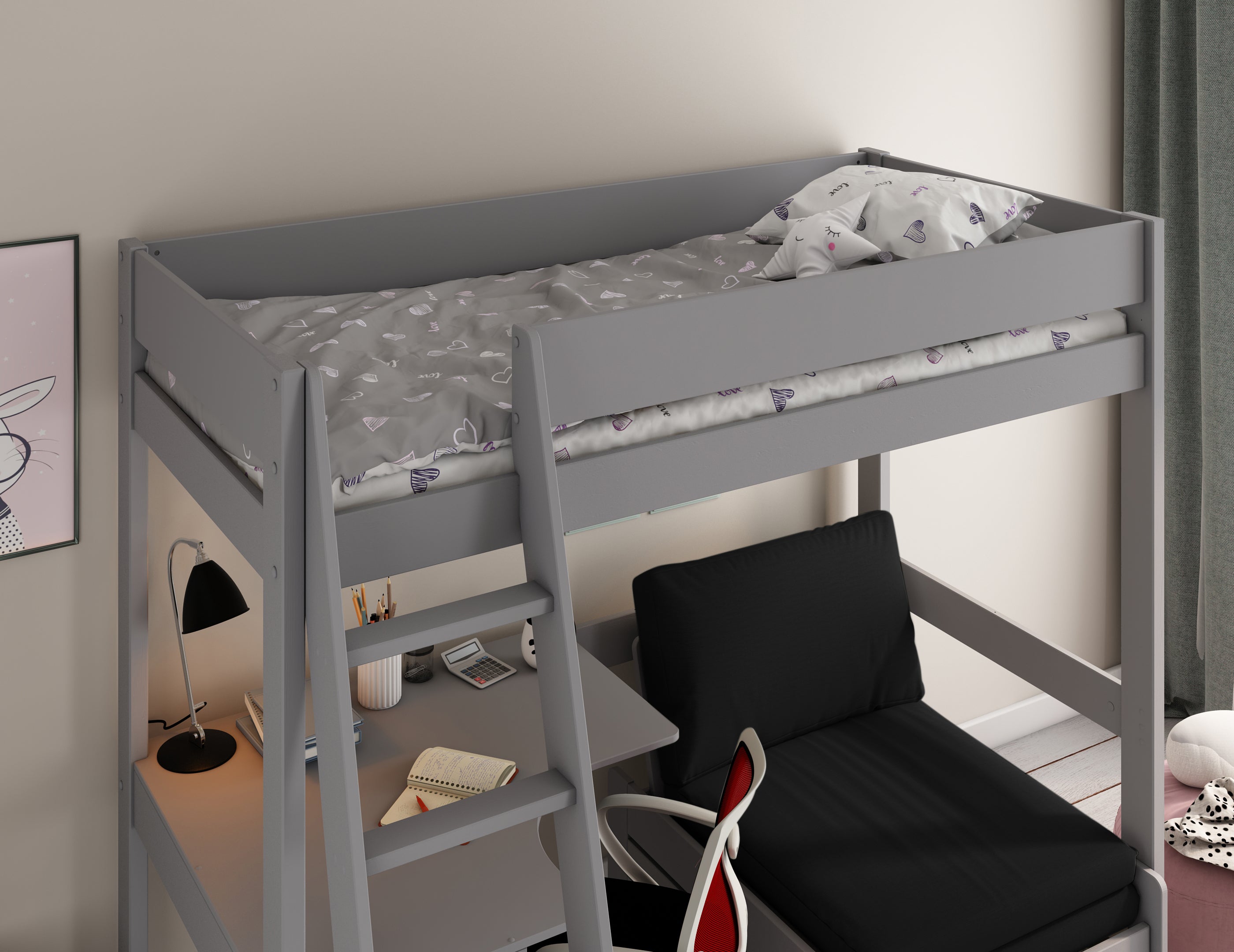 Estella Grey - High with Sofabed