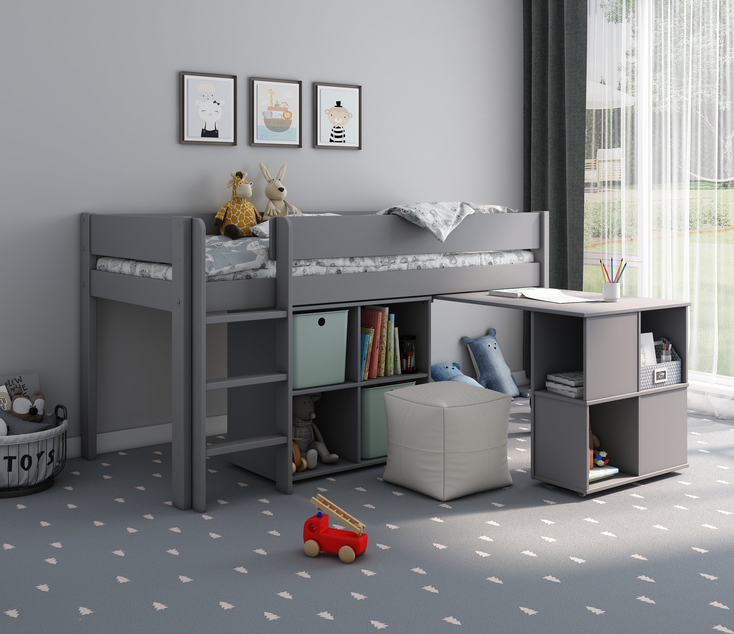 Estella Grey - Mid with Cube and Desk