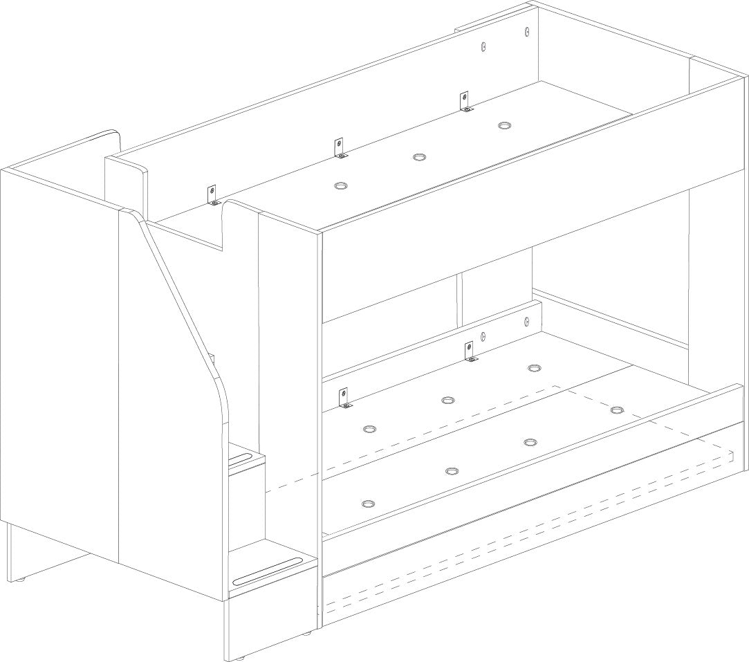 Easy Bunkbed 140Cm Cascina/White