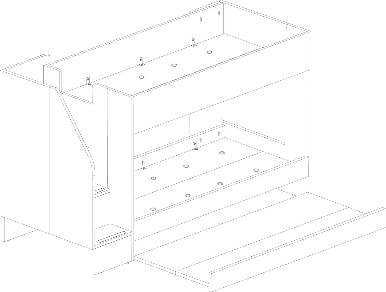 Easy Bunkbed 140Cm Cascina/White