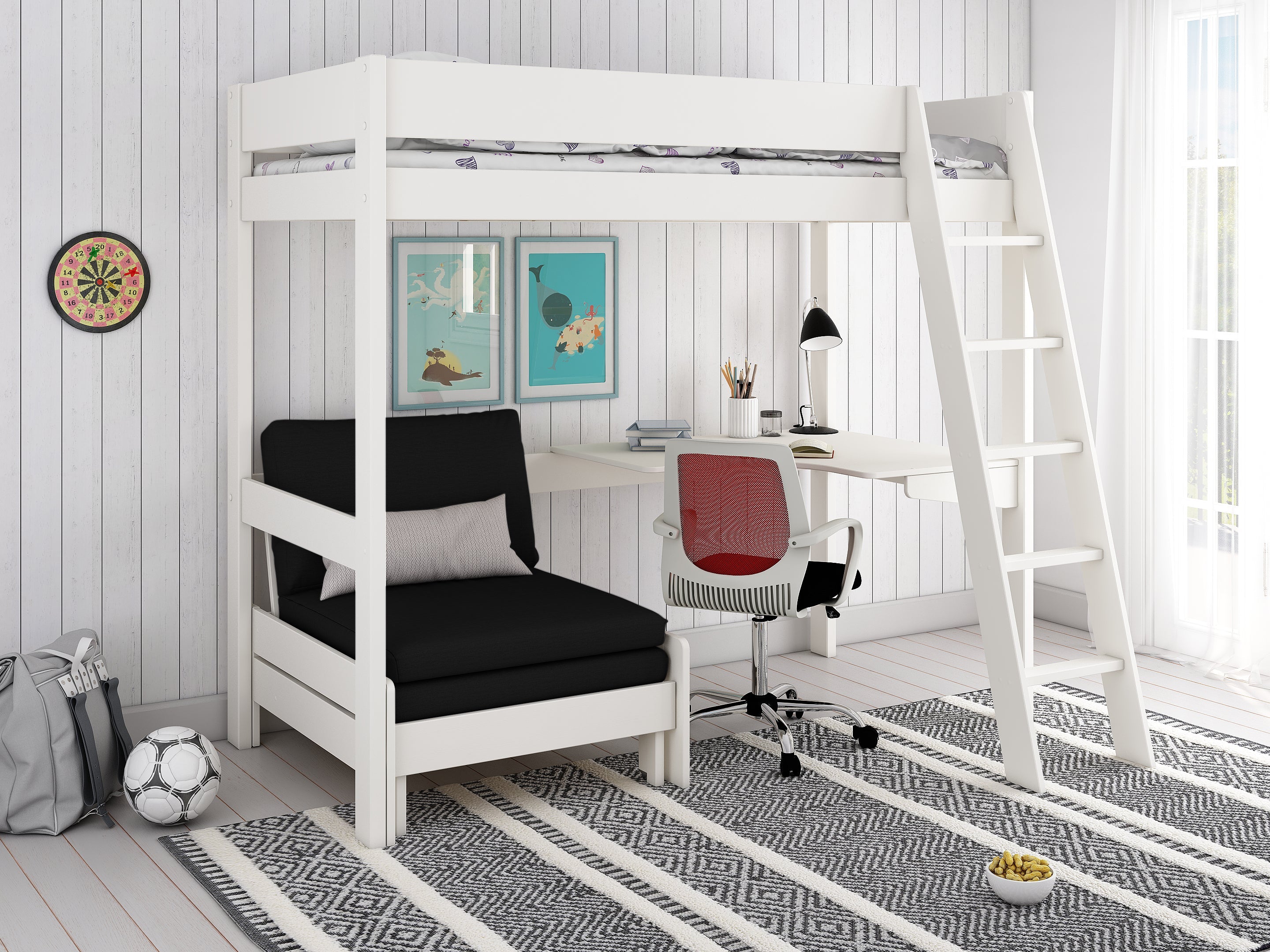 Estella WHITE - High with Sofabed