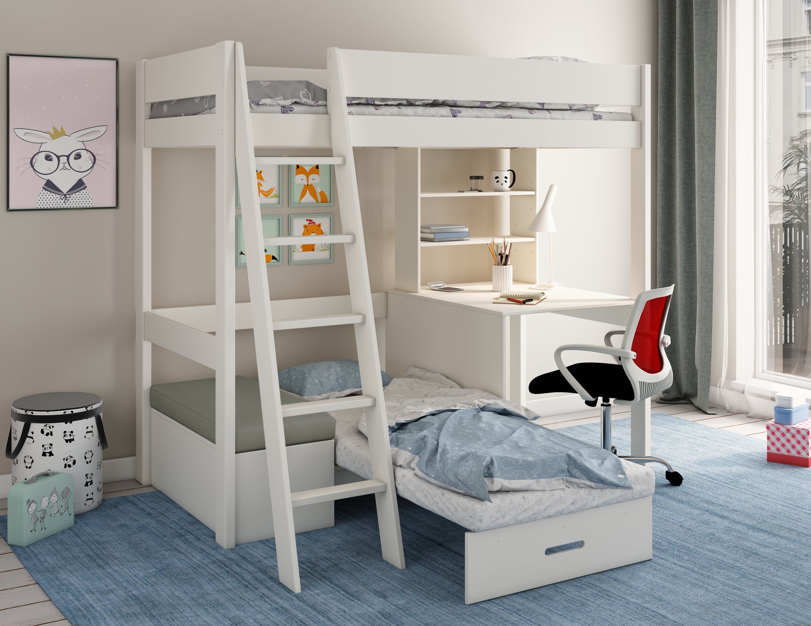 Estella Grey - High with Desk/Futon