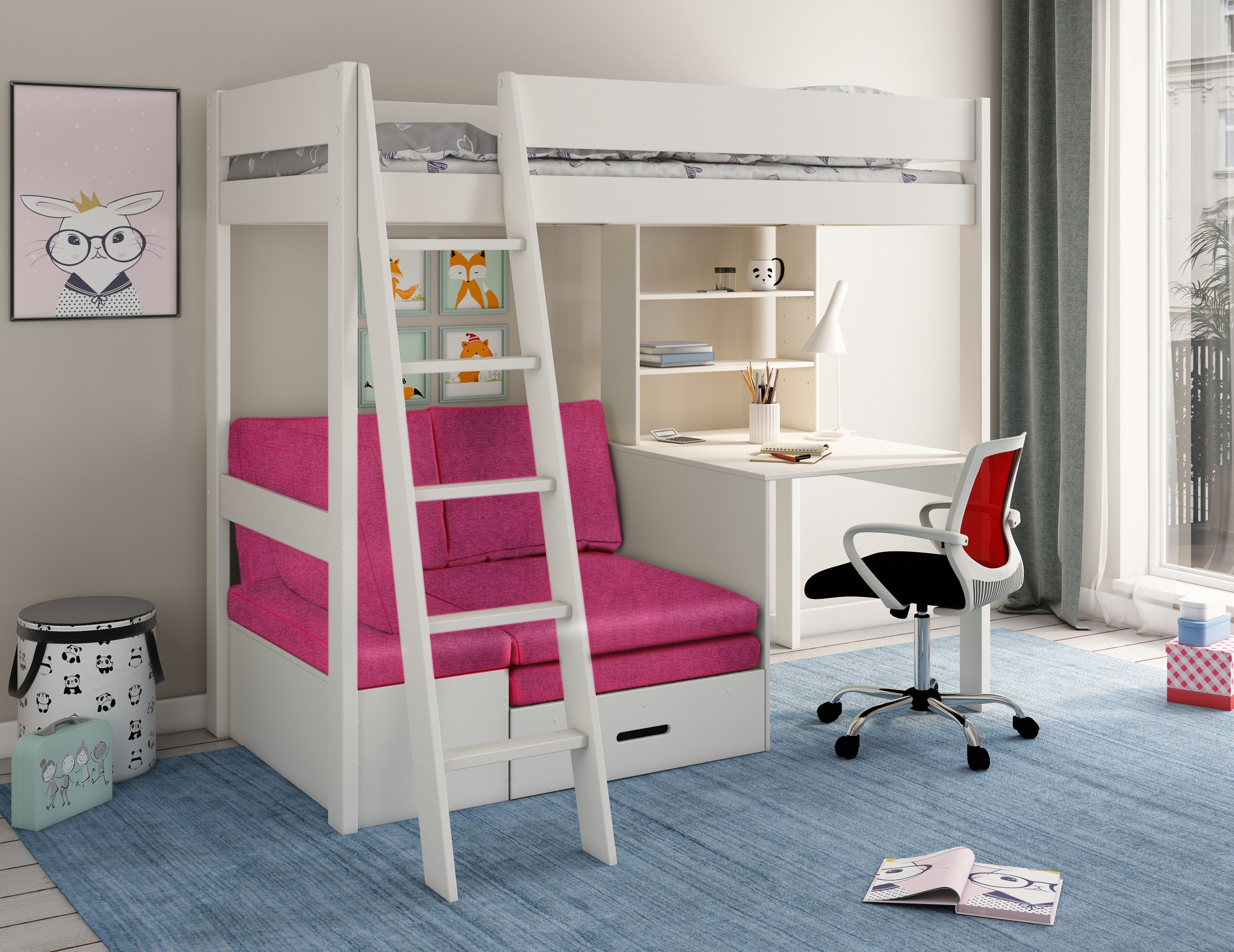 Estella Grey - High with Desk/Futon