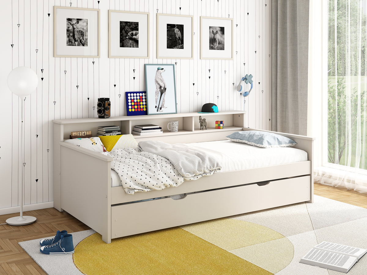 Haven Storage DayBed with trundle bed/ drawer in Cashmere