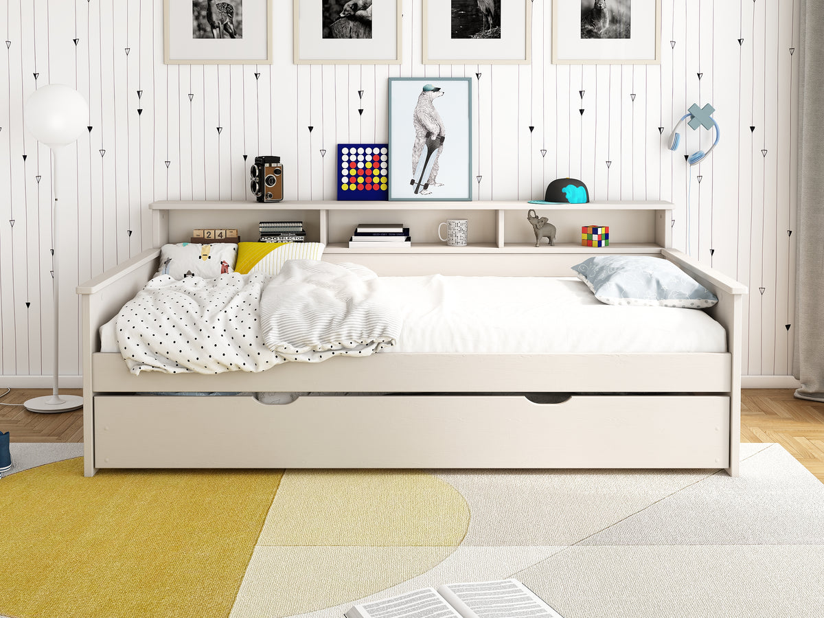 Haven Storage DayBed with trundle bed/ drawer in Cashmere