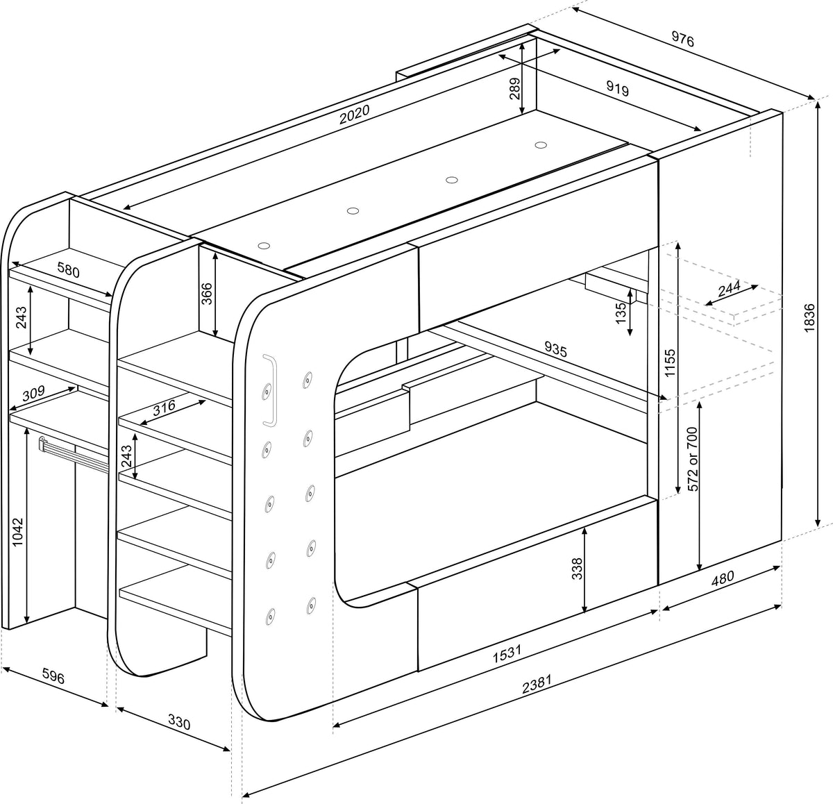 Loftpod Gaming Highsleeper
