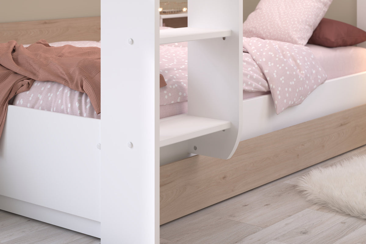 Salto Bunk Bed - White and Oak