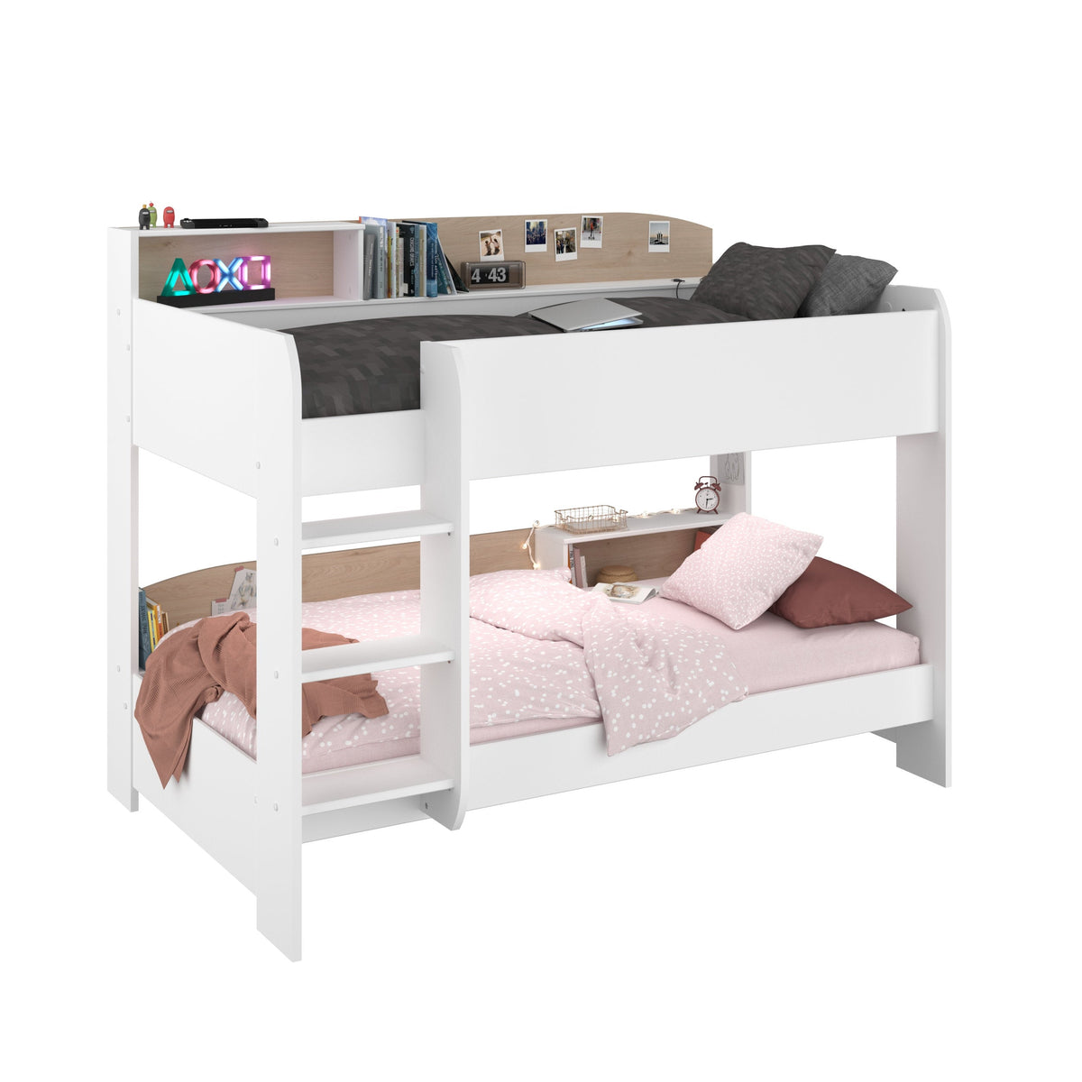 Salto Bunk Bed - White and Oak