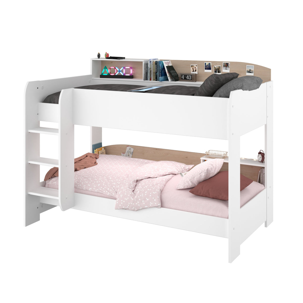 Salto Bunk Bed - White and Oak