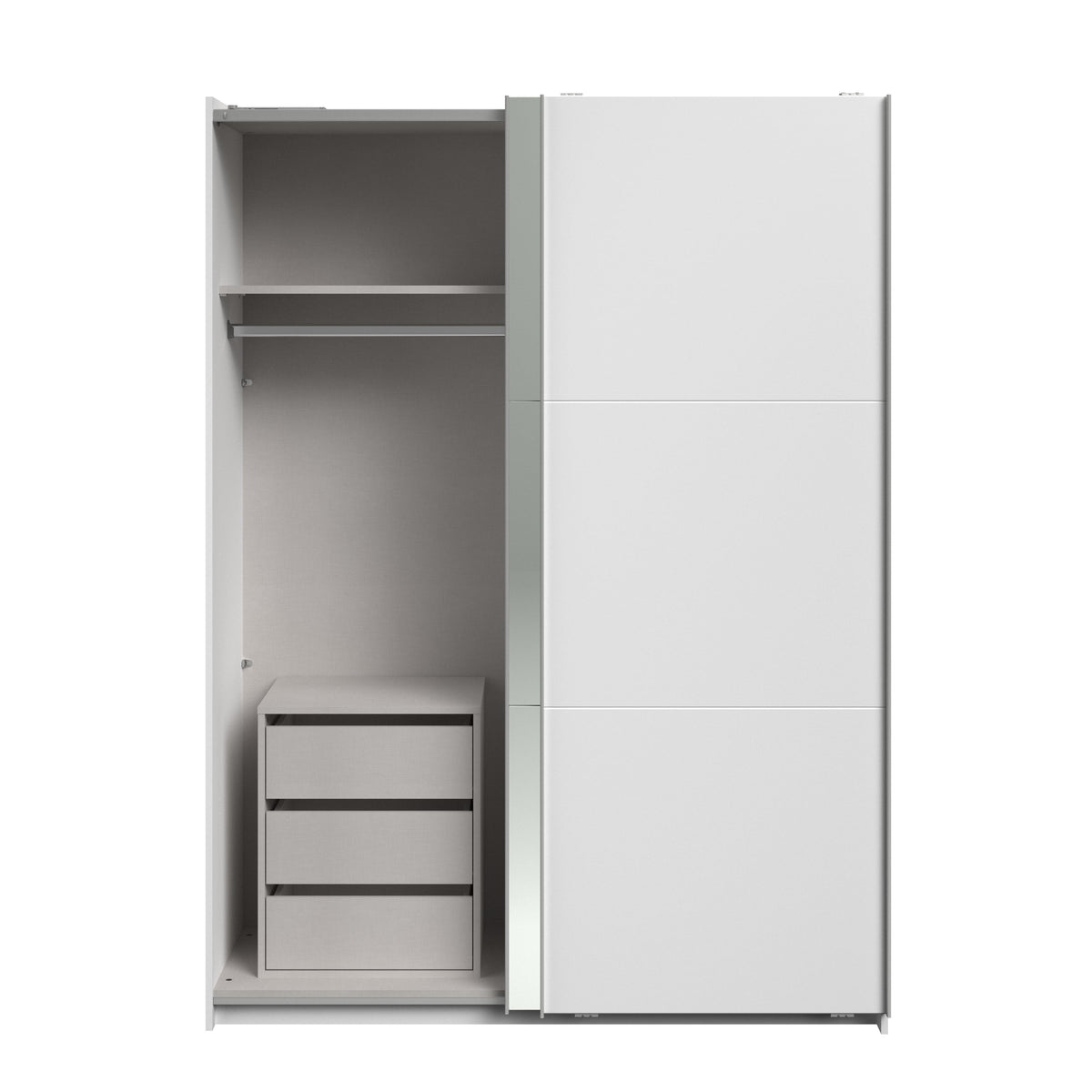 Swing White Mirrored Robe