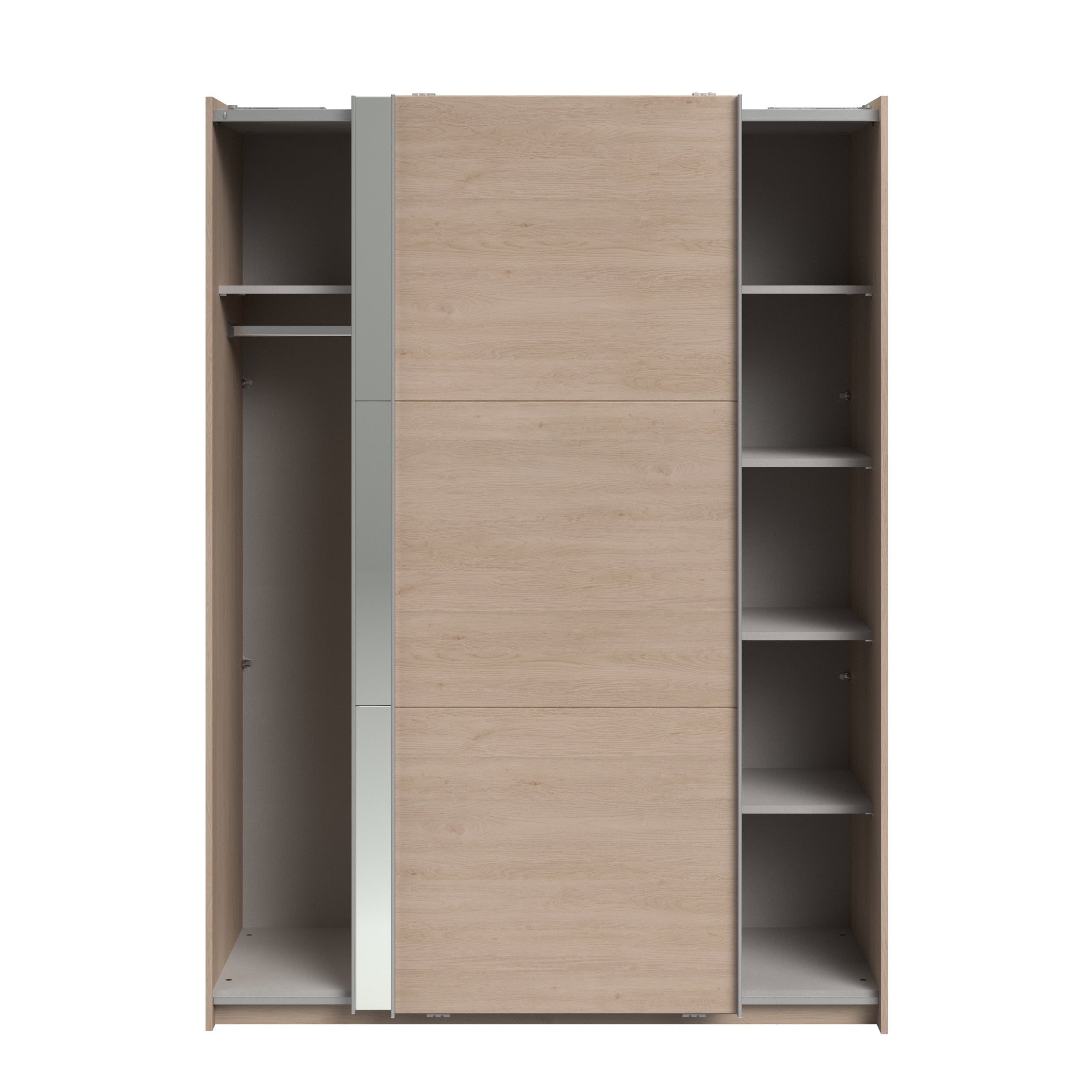 Swing Oak Mirrored Robe