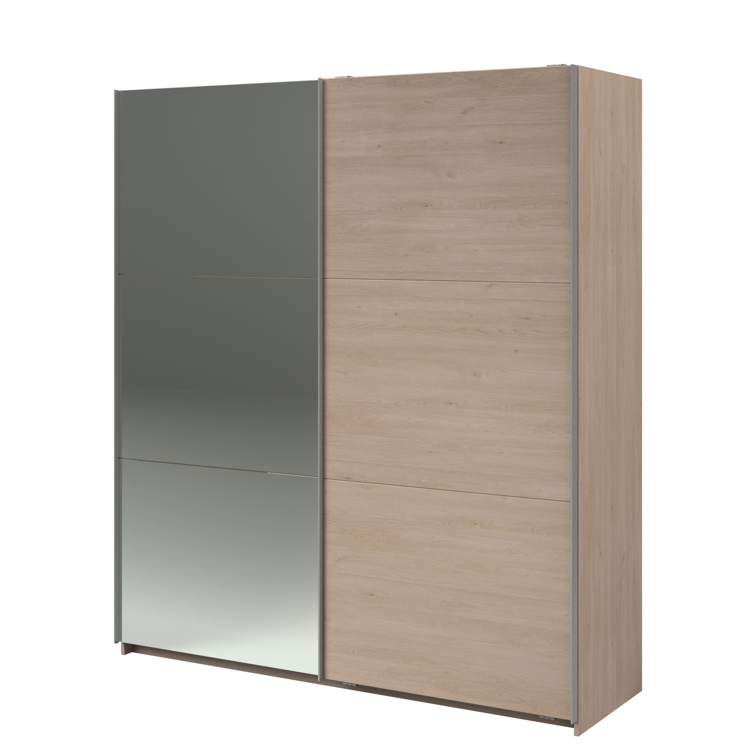 Swing Oak Mirrored Robe