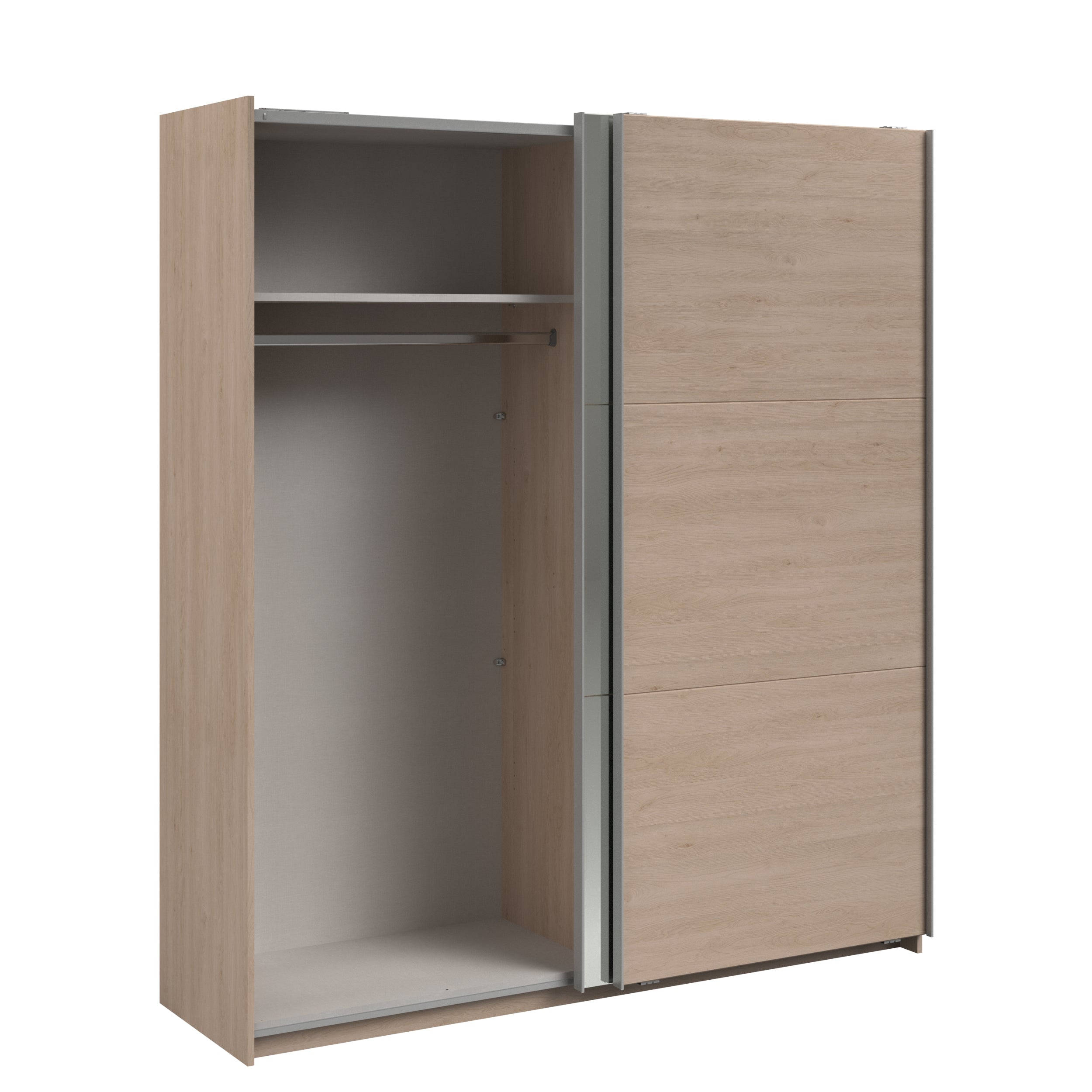 Swing Oak Mirrored Robe