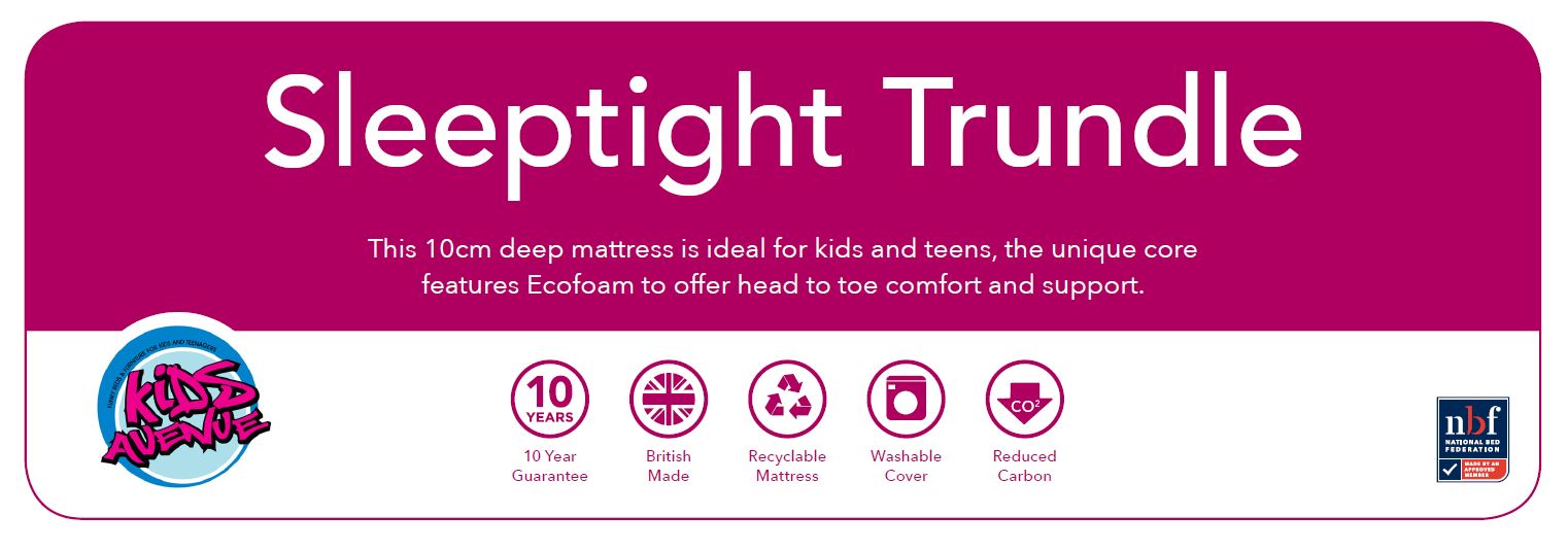 Sleeptight Trundle (90*190cm) - PURPLE LABEL