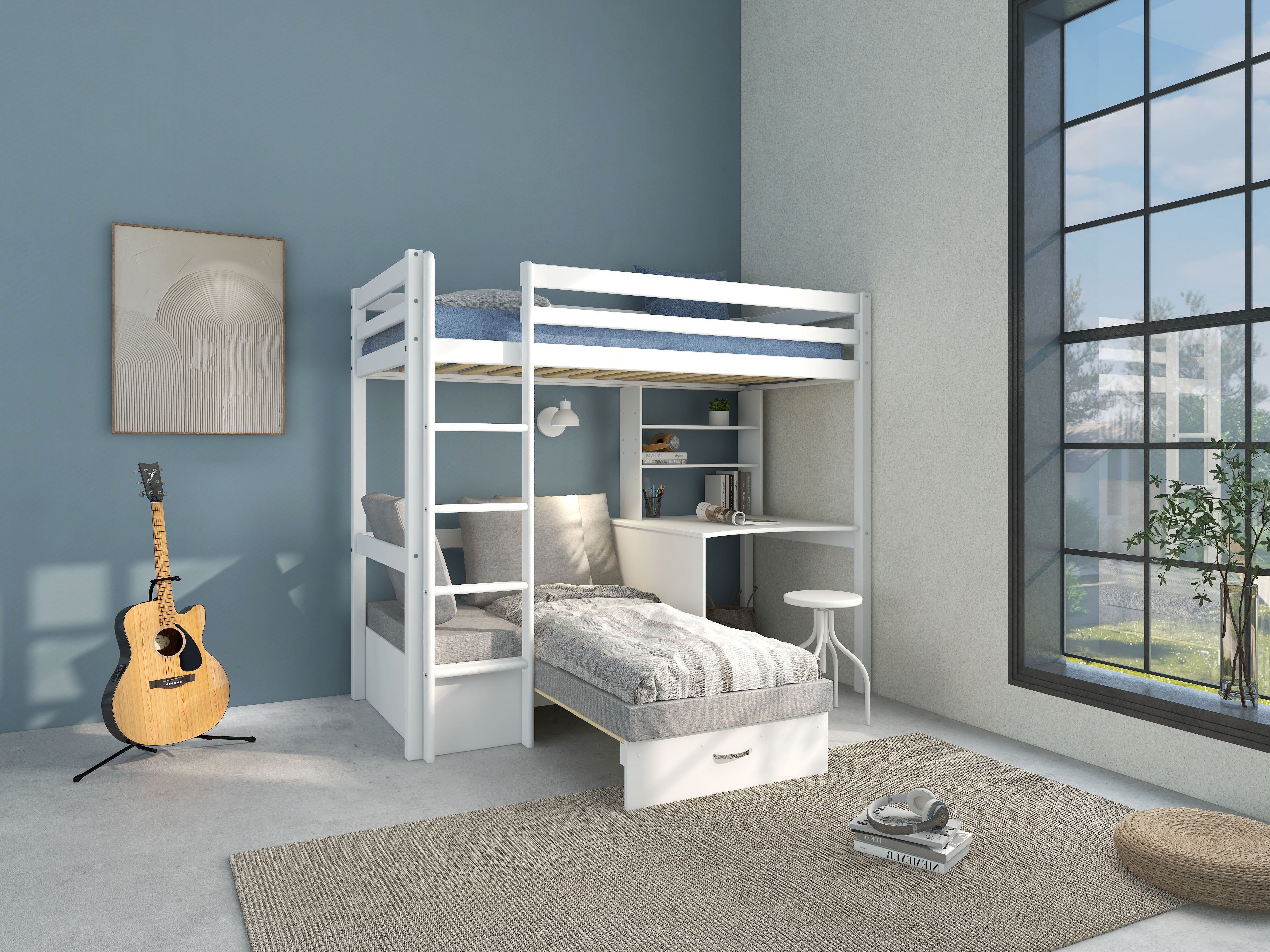 Thuka-Highbed-with-Futon