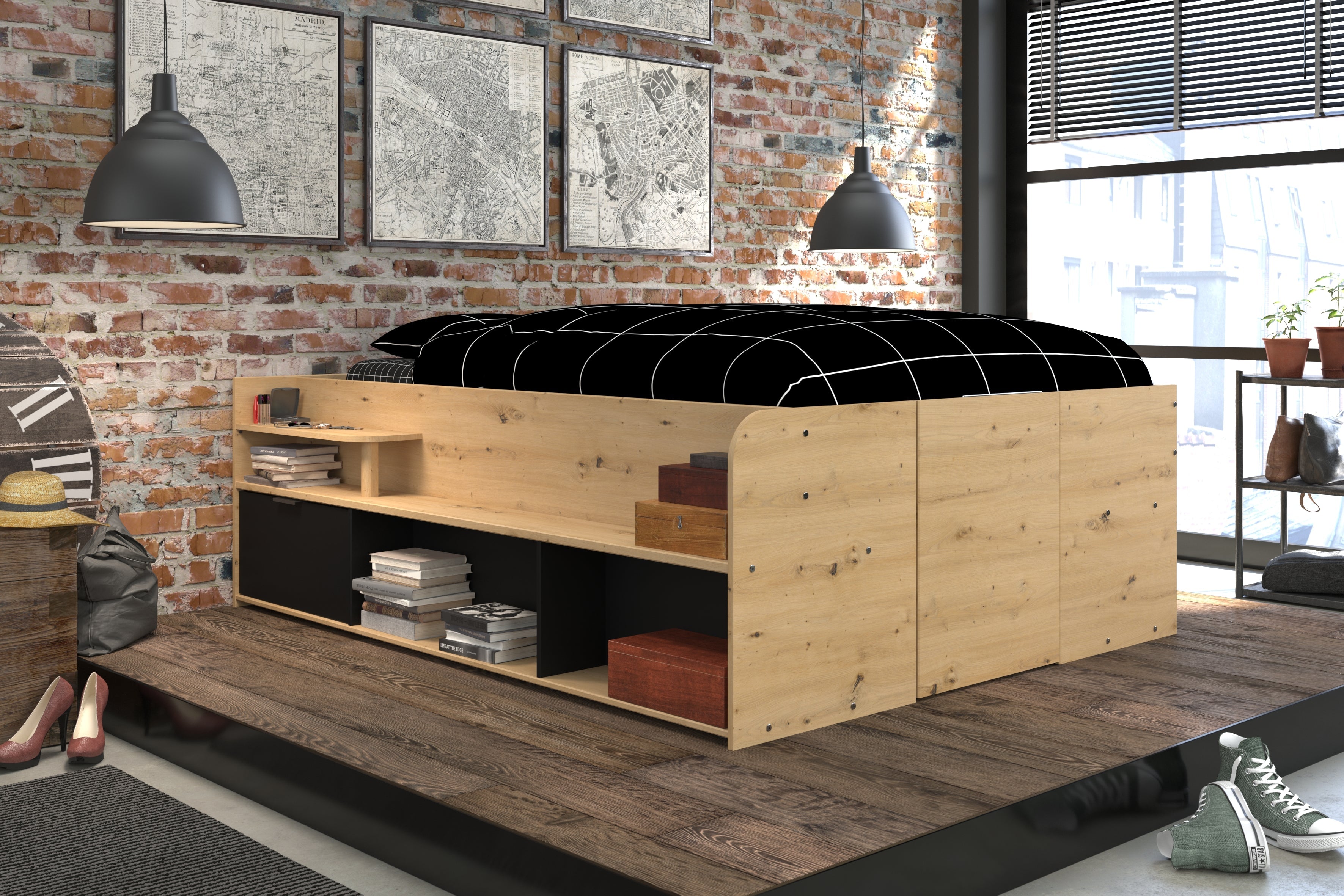 Travel Ottoman Storage Bed