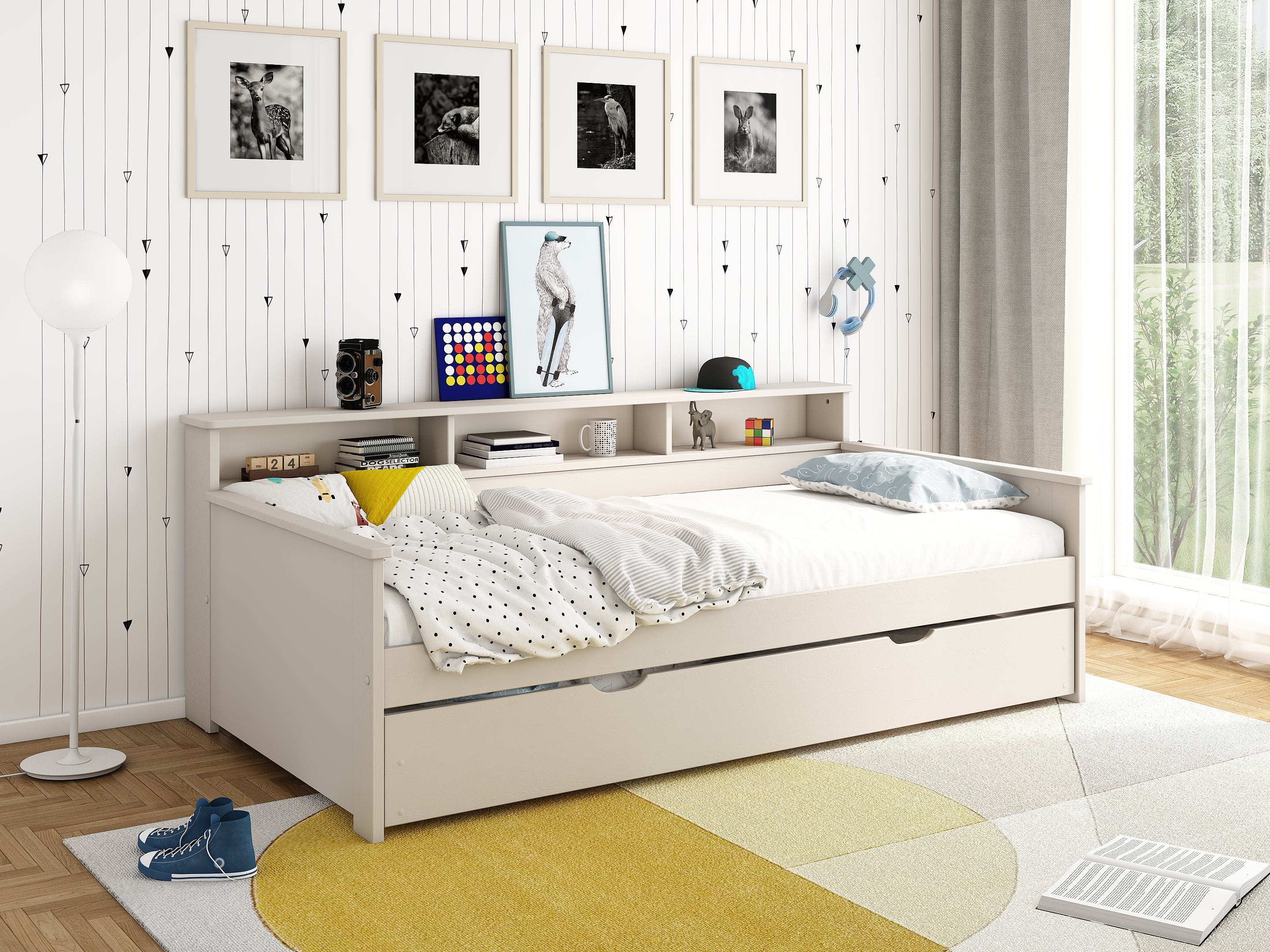 Haven Storage DayBed with trundle bed/ drawer in Cashmere