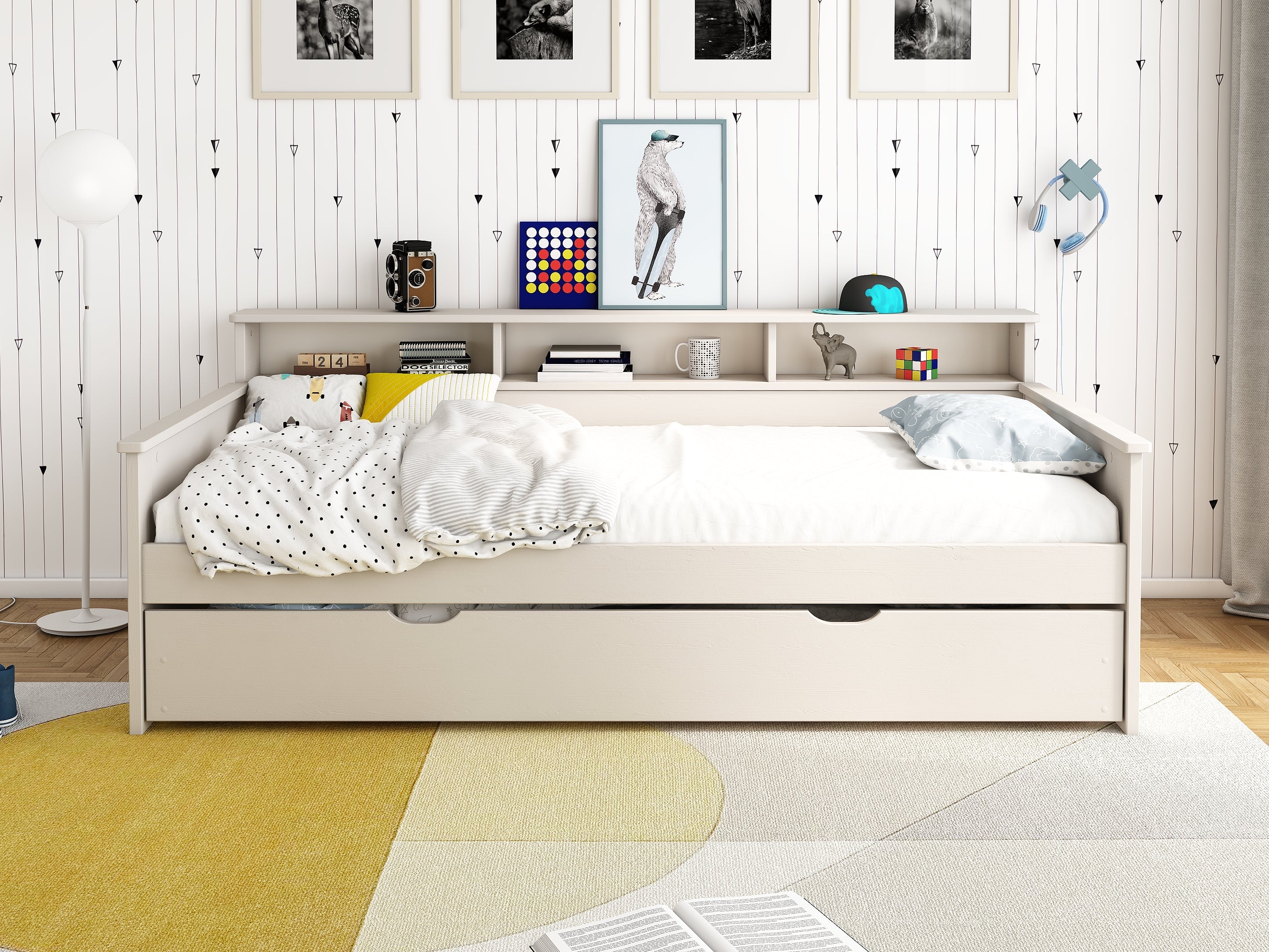 Haven Storage DayBed with trundle bed/ drawer in Cashmere