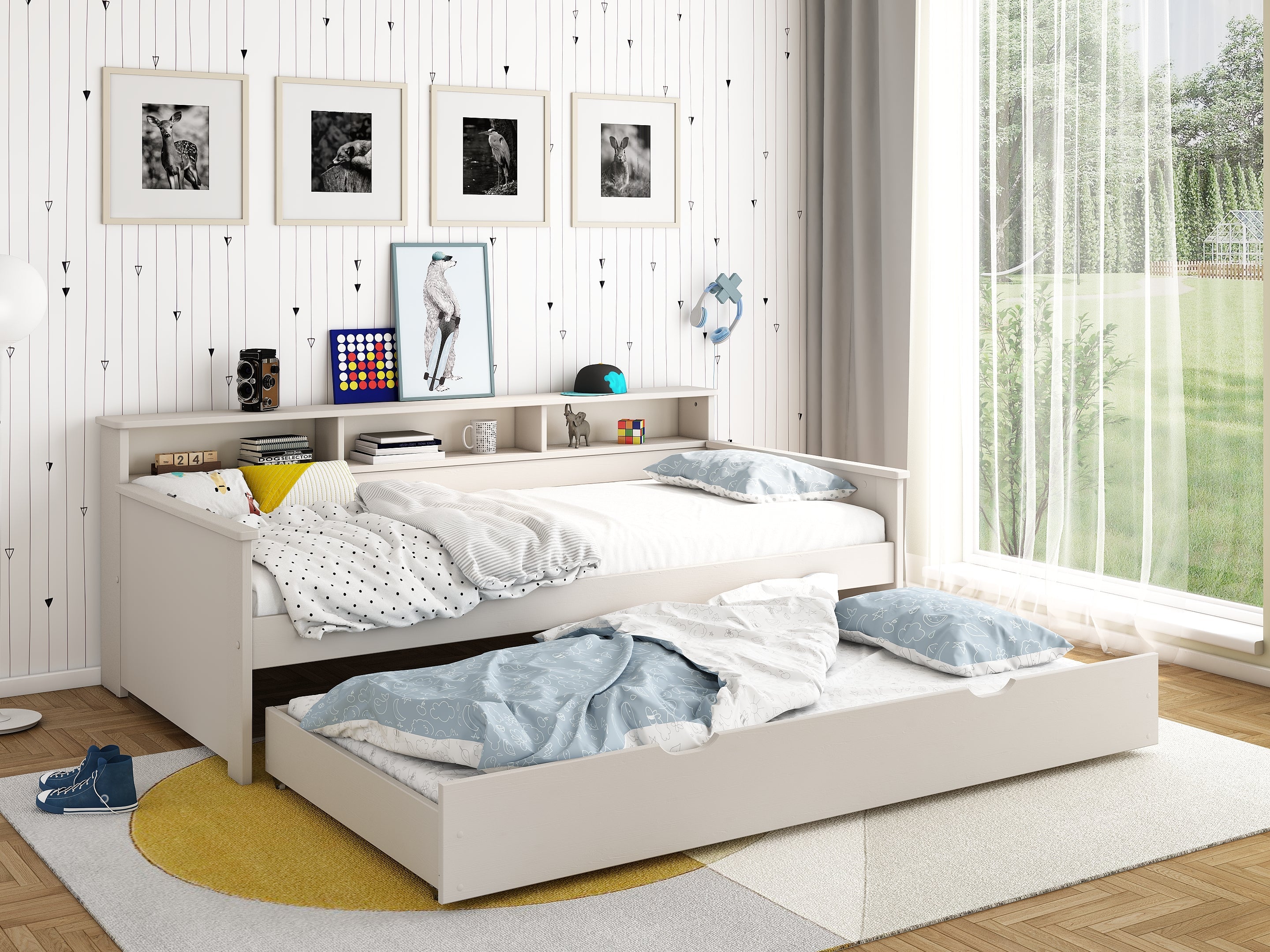 Haven Storage DayBed with trundle bed/ drawer in Cashmere