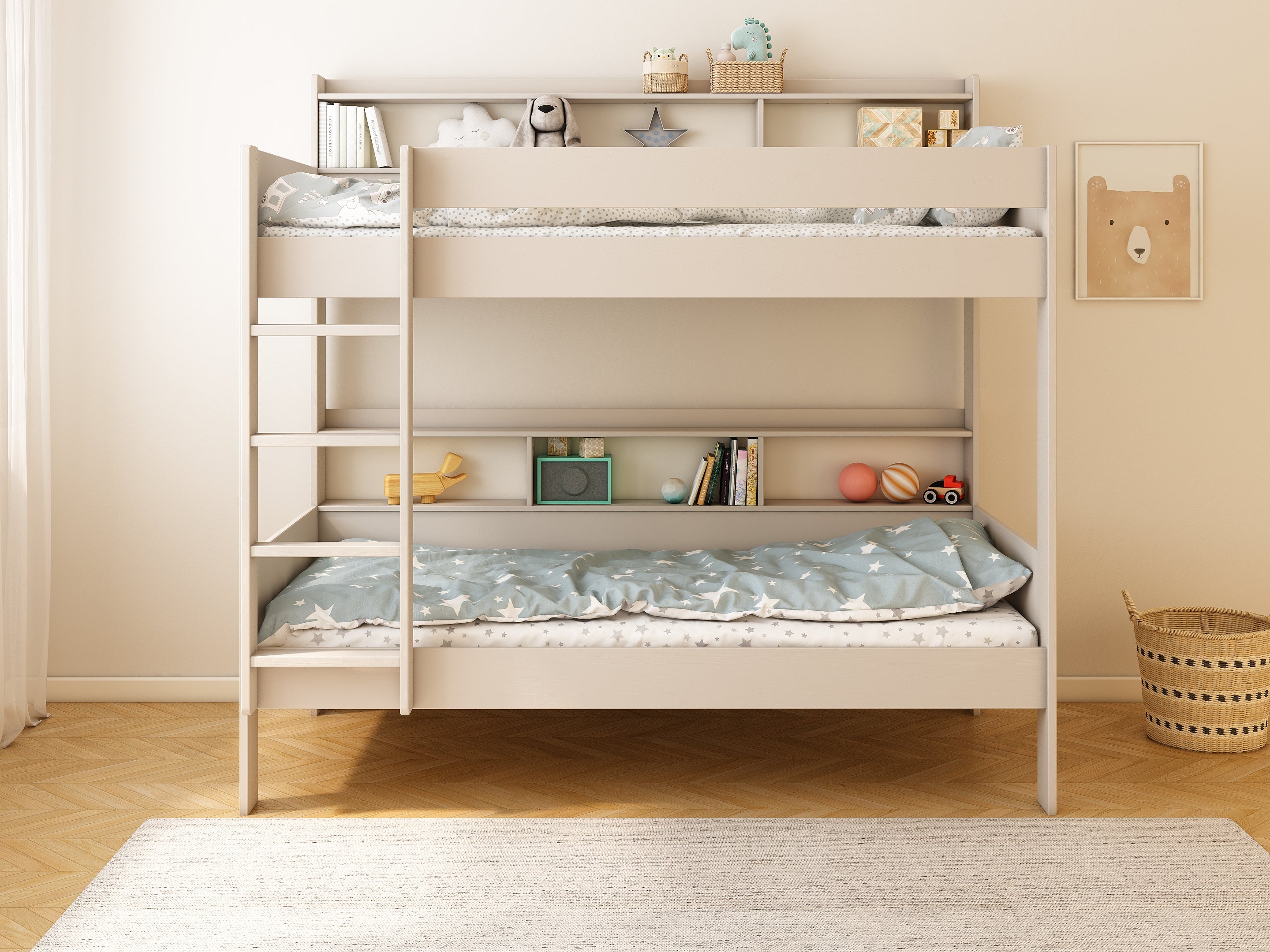 Haven Storage Bunk Bed in Cashmere