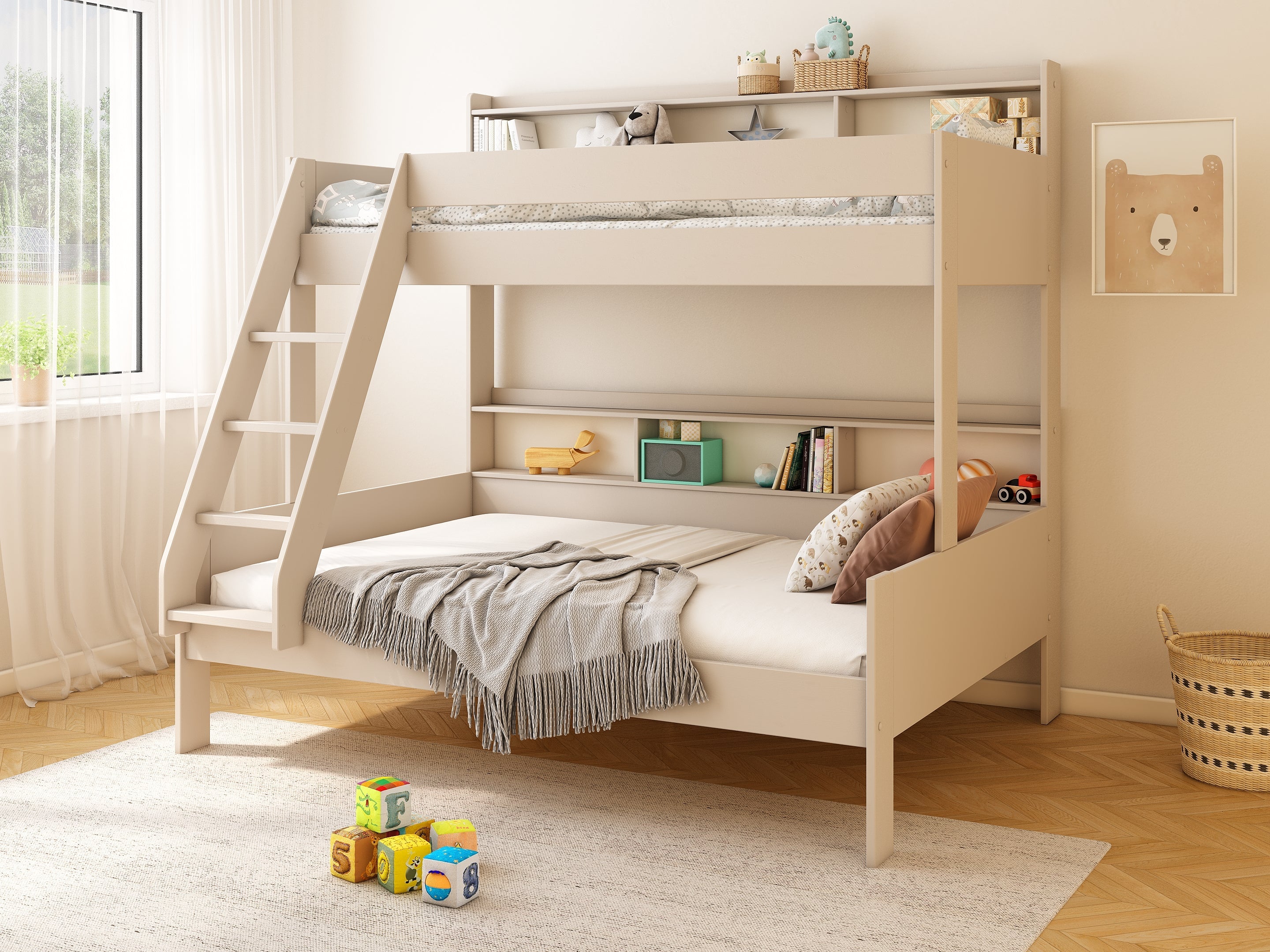 Haven Storage Family Bunk in Cashmere