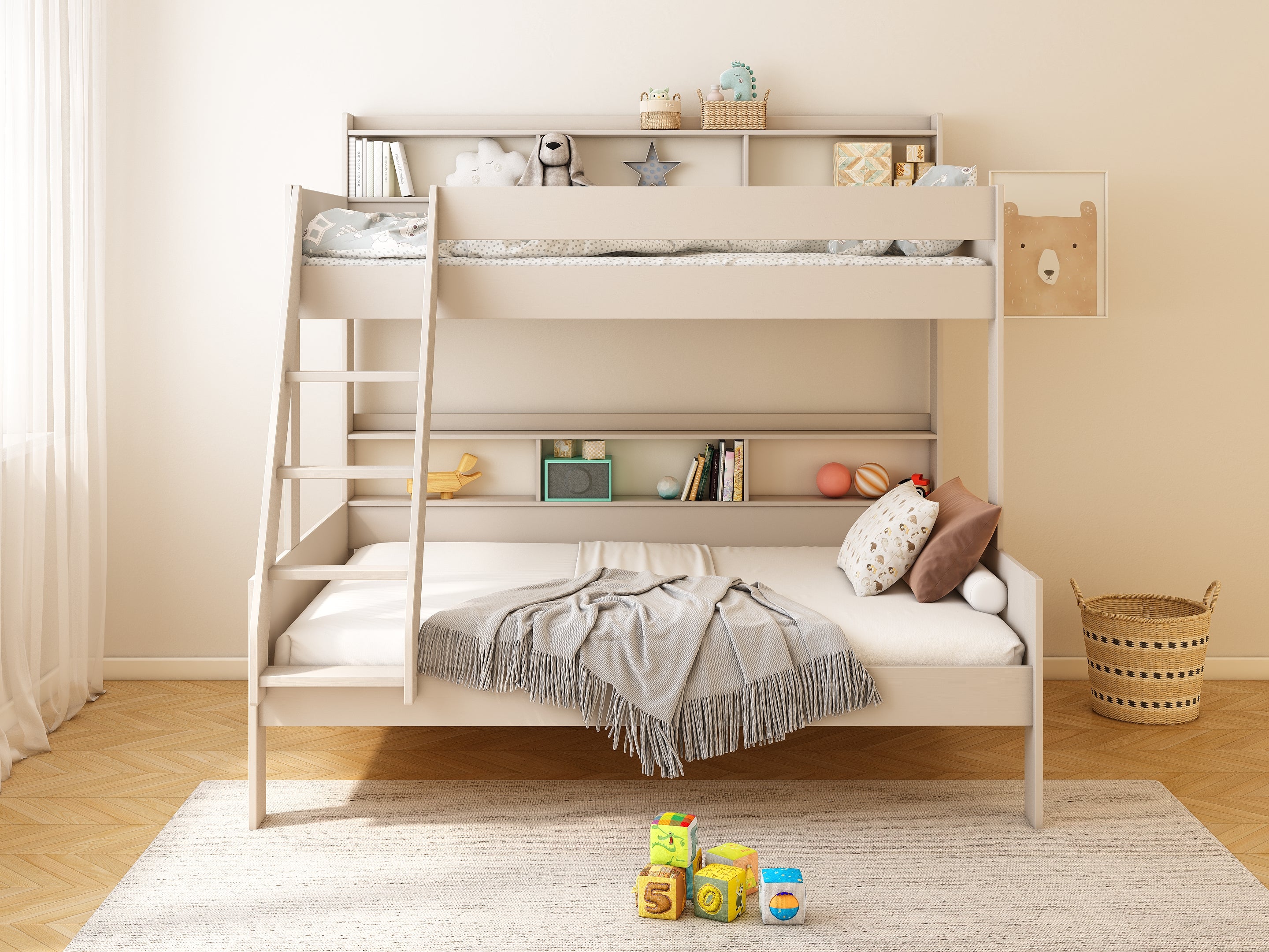 Haven Storage Family Bunk in Cashmere