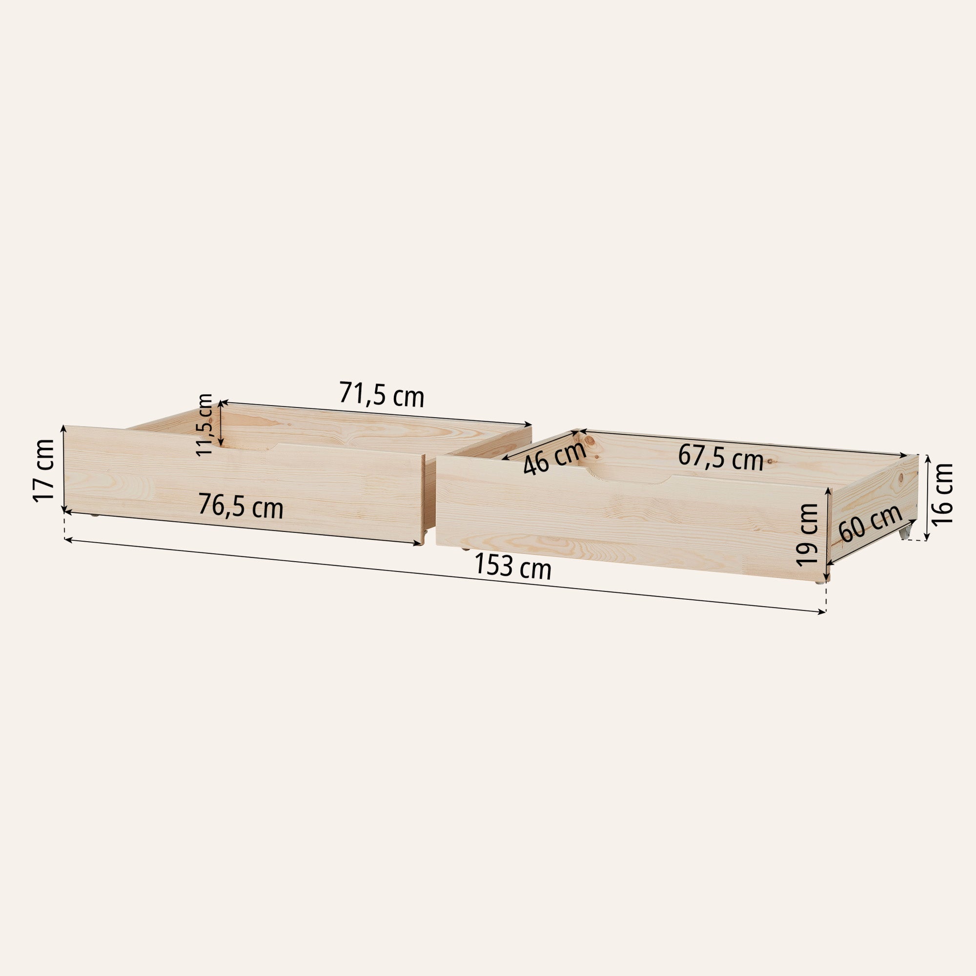 Hoppekids Shorty Daybed + Drawers