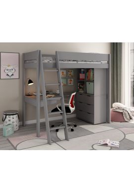 Estella Highsleeper with chest cube and corner desk